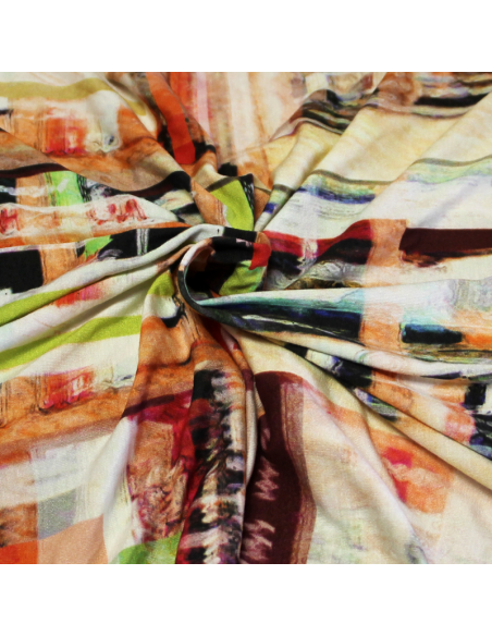 Jersey viscose & élasthanne - Vintage multicolore