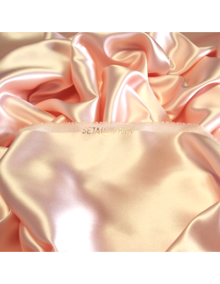 Satin 100% soie (25 mommes) - Rose clair