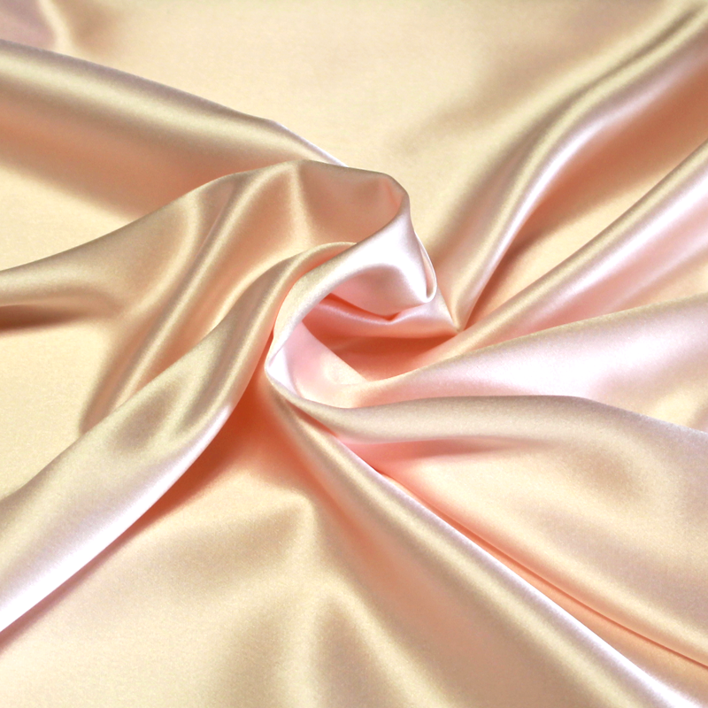 Satin 100% soie (25 mommes) - Rose clair