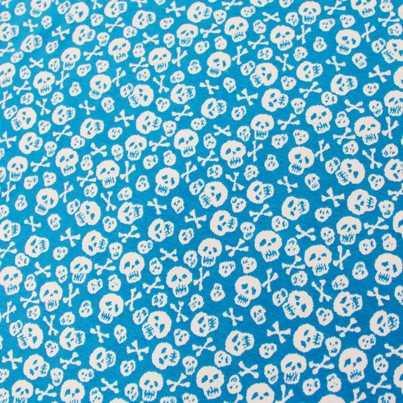 Jersey imprimé Têtes de mort - Bleu