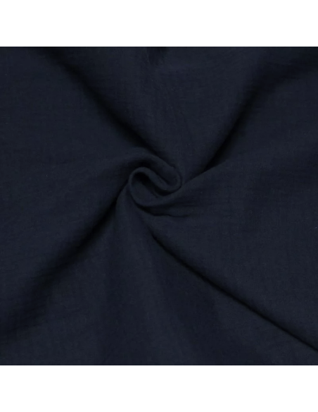 Double gaze 100% coton - Navy