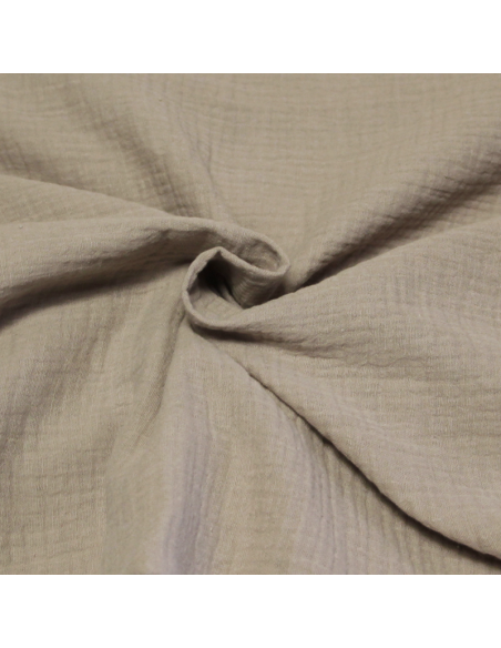 Double gaze 100% coton - Sable