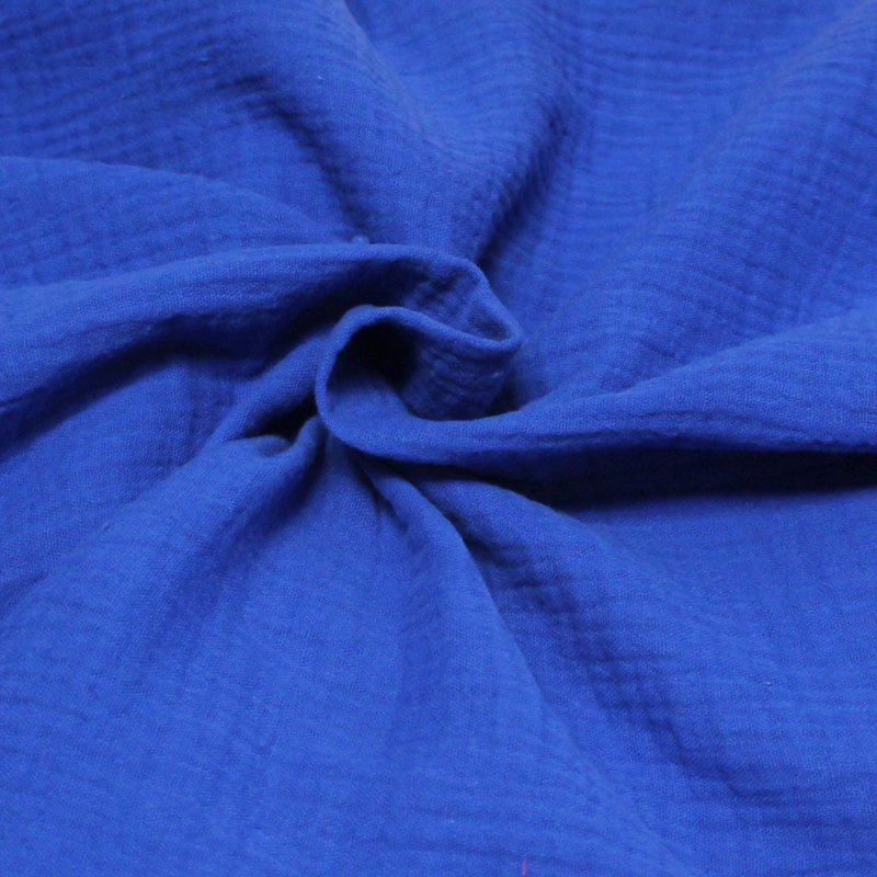 Double gaze 100% coton - Bleu