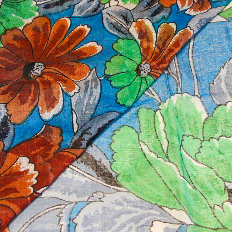 Paréo 100% coton - Papillon & fleur...