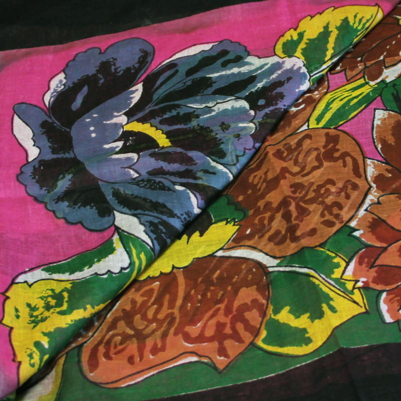 Paréo 100% coton - Papillon & fleur...