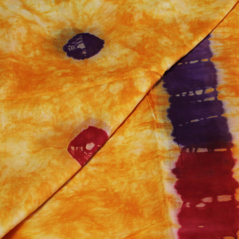 Paréo 100% coton - Tie and dye orange...