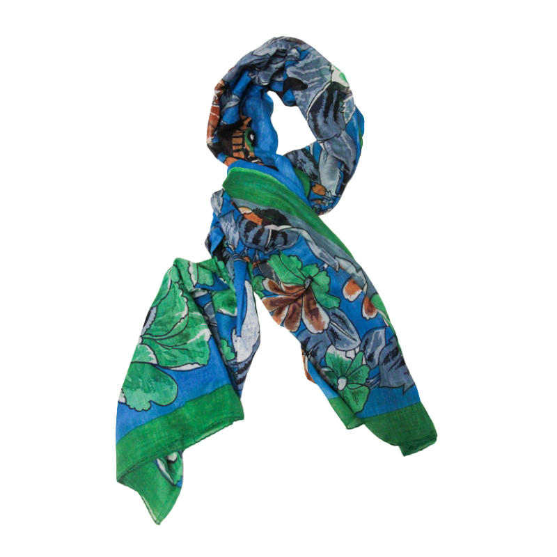 Paréo 100% coton - Papillon & fleur...