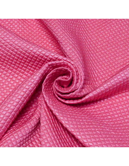 Tissu matelassé - Petits carreaux rose