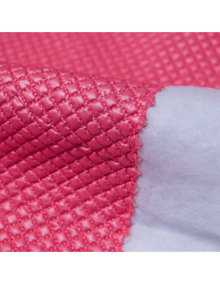 Tissu matelassé - Petits carreaux rose