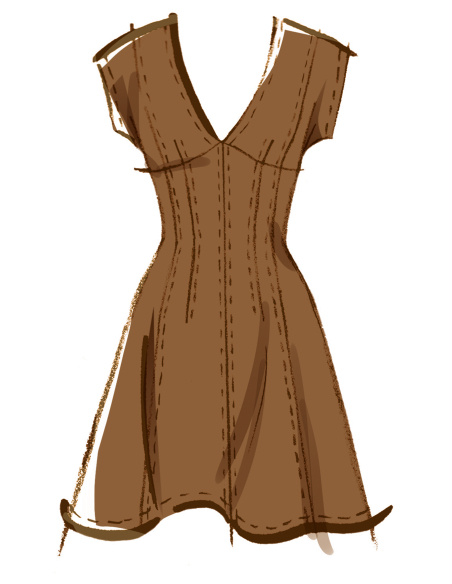 Patron McCall's 8577.K5 (36-44) - Robe ajustée à manches variées et encolure v