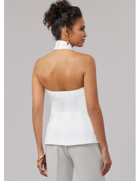 Patron McCall's 8579.K5 (36-44) - Top halter noué devant boutonné chic