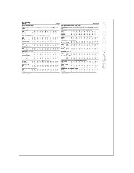 Patron McCall's 8579.Y5 (46-54) - Top halter noué devant boutonné chic