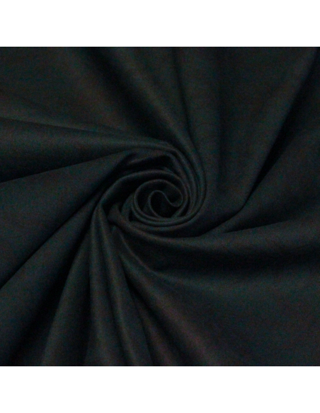 Satin mat coton & élasthanne - Fleurs violettes fond bleu foncé