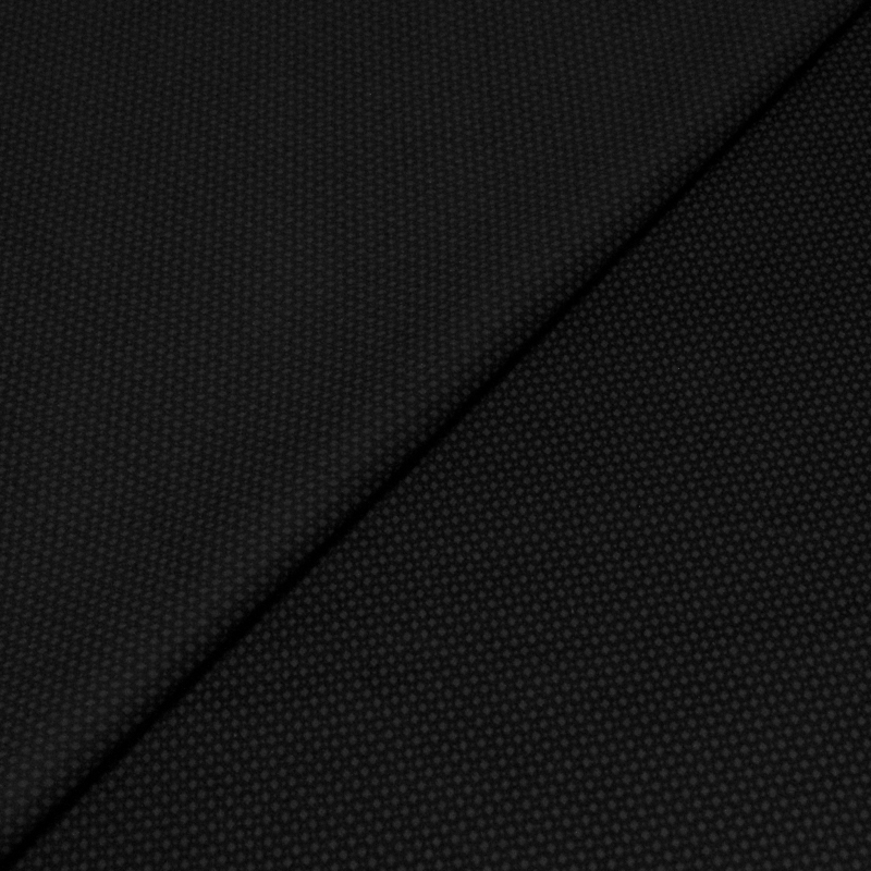 Satin mat coton & élasthanne - Losanges gris fond noir
