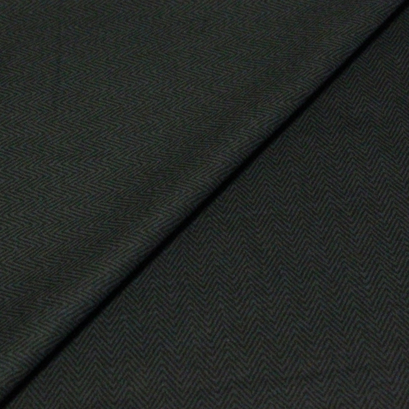 Satin mat coton & élasthanne - Chevron gris