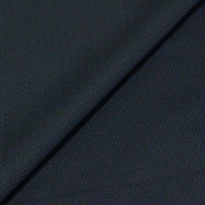 Satin mat coton & élasthanne - Damier fond gris