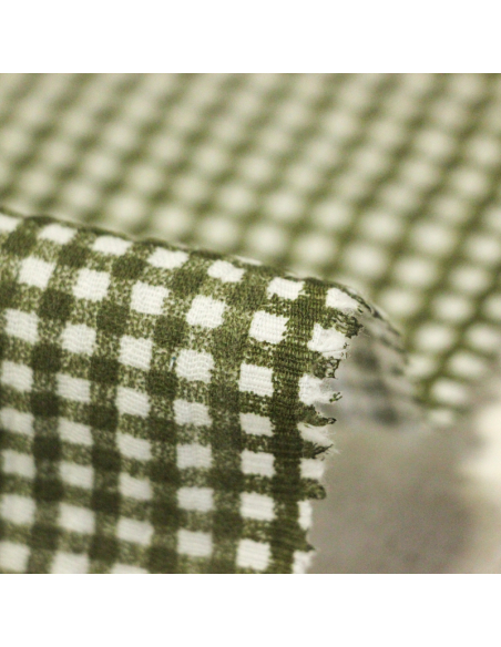 Double gaze 100% coton - Zéphyr kaki