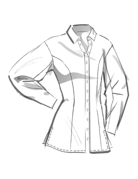 Patron McCall's 8580.H5 (34-42) - Chemise ajustée à col classique