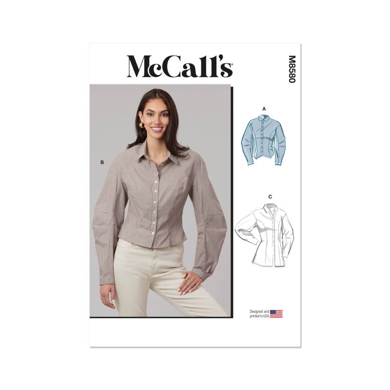 Patron McCall's 8580.U5 (44-52) - Chemise ajustée à col classique