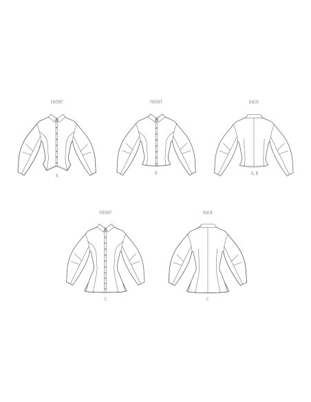 Patron McCall's 8580.U5 (44-52) - Chemise ajustée à col classique