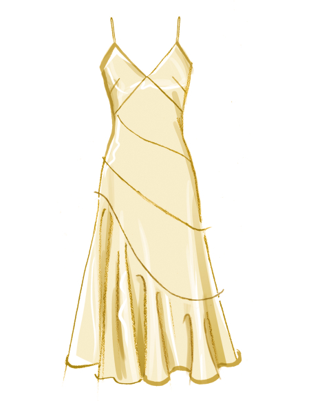 Patron McCall's 8582.K5 (36-44) - Robe ajustée à bretelles spaghetti et jupe biais