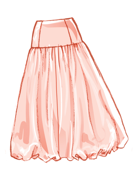 Patron McCall's 8583.U5 (44-52) - Jupe évasée à ourlet bulle en deux longueurs