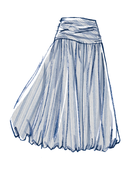 Patron McCall's 8583.U5 (44-52) - Jupe évasée à ourlet bulle en deux longueurs