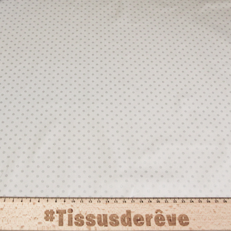 Satin coton & élasthanne - Pois...