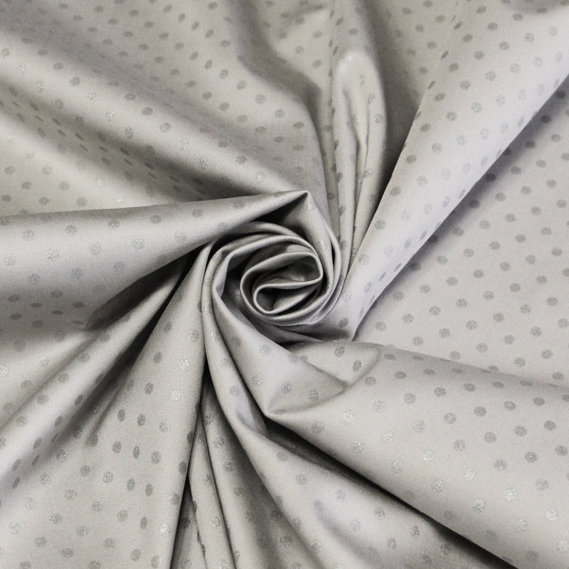 Satin coton & élasthanne - Pois...