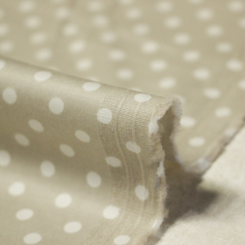 Satin coton & élasthanne - Pois...