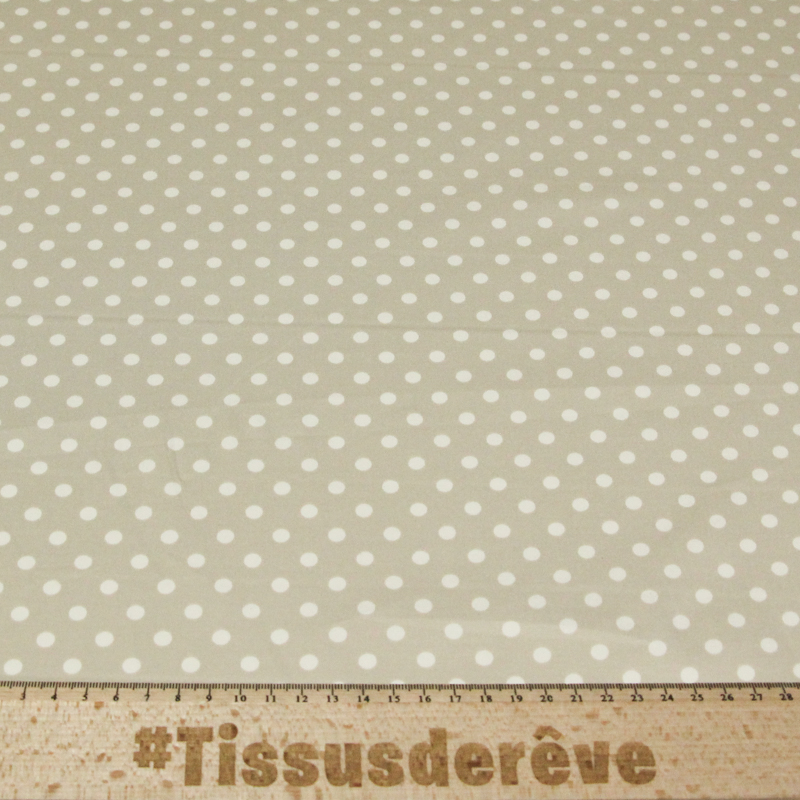 Satin coton & élasthanne - Pois...