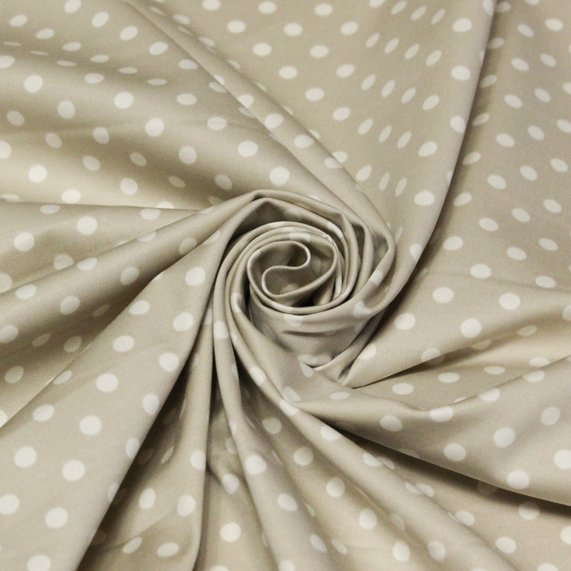 Satin coton & élasthanne - Pois...