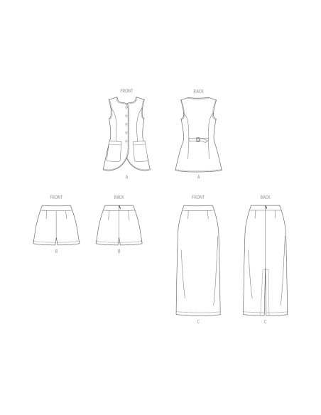 Patron McCall's 8585.W2 (48-56) - Ensemble top et pantalon