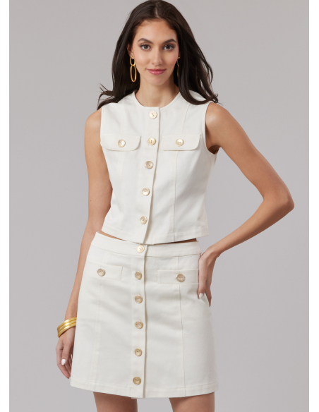 Patron McCall's 8586.K5 (36-44) - Ensemble top structuré et jupe trapèze