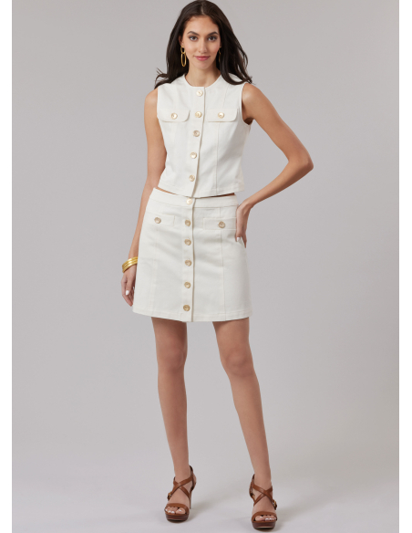 Patron McCall's 8586.K5 (36-44) - Ensemble top structuré et jupe trapèze