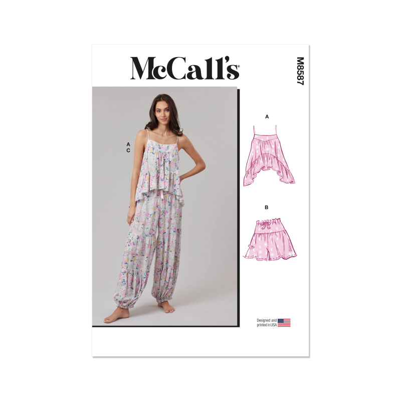 Patron McCall's 8587.A (34-52) - Ensemble top court, shorts et pantalon ballon