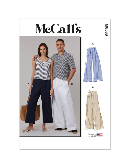 Patron McCall's 8588.A (34-52) - Pantalon unisexe à coupe fluide deux longueurs