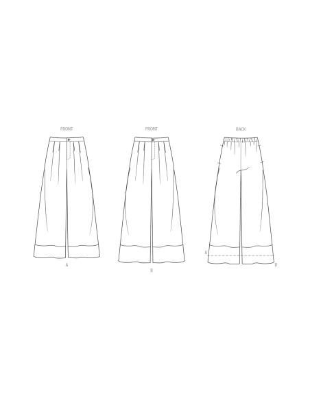 Patron McCall's 8588.A (34-52) - Pantalon unisexe à coupe fluide deux longueurs