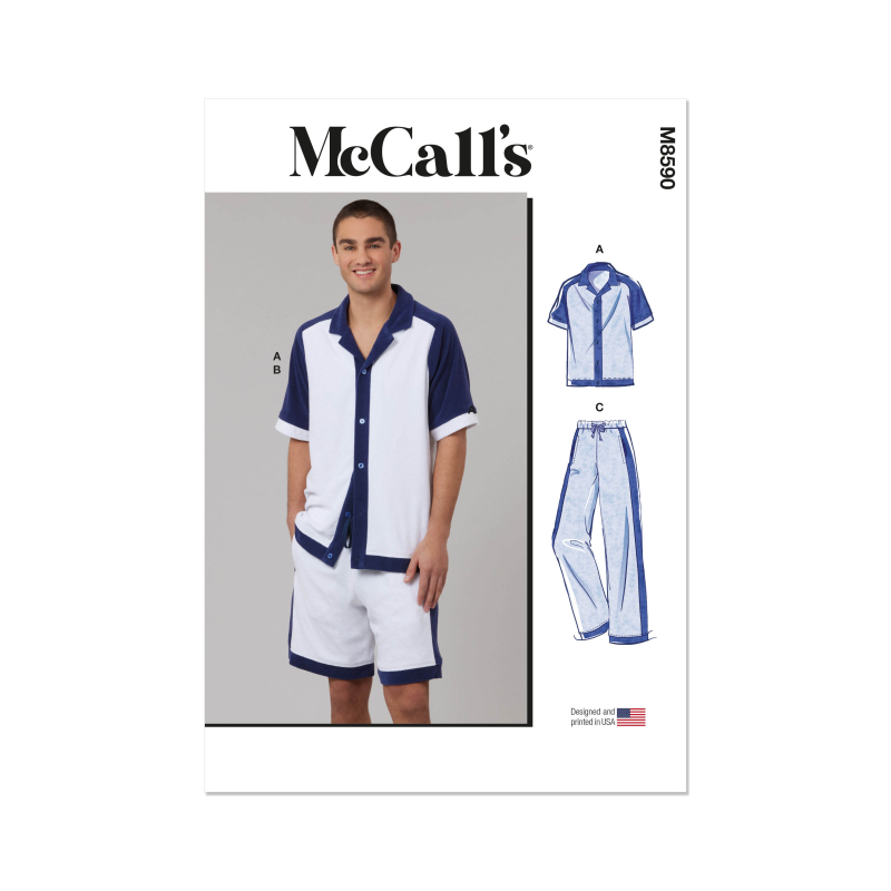 Patron McCall's 8590.A (36-54) - Top homme, short et pantalon