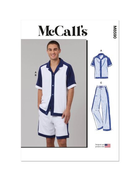 Patron McCall's 8590.A (36-54) - Top homme, short et pantalon