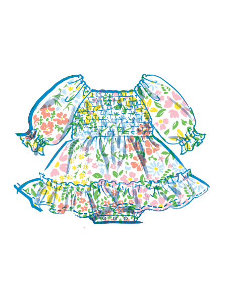 Patron McCall's 8591.A (1-18) - Barboteuse bébé et robes