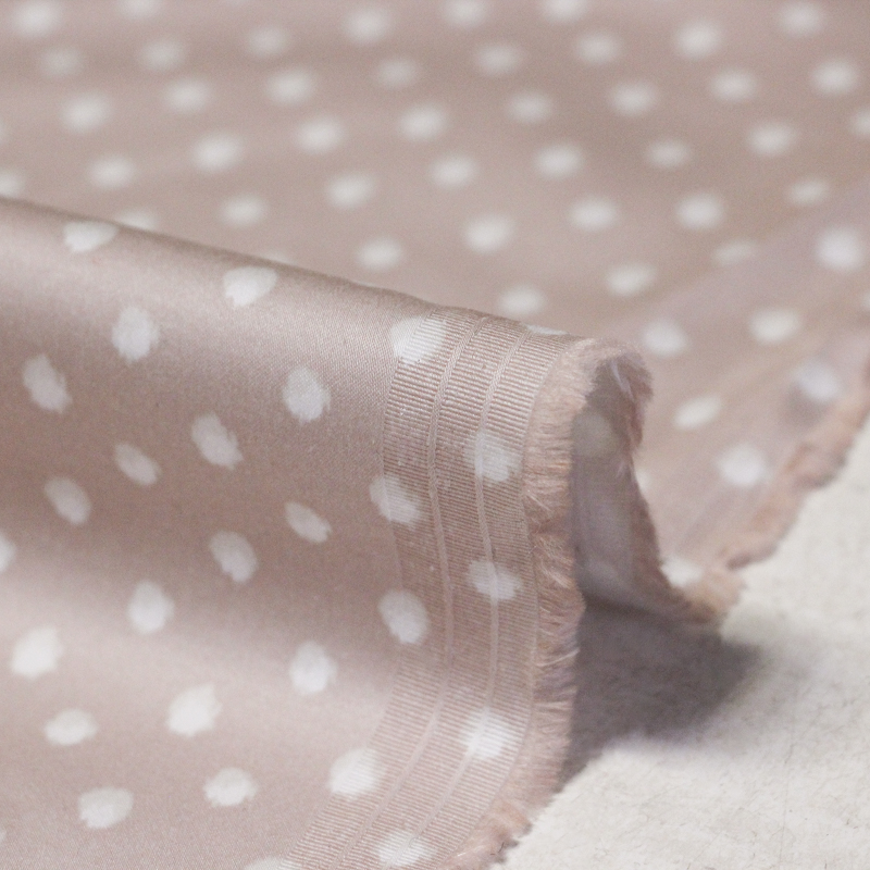 Satin coton & élasthanne - Pois...