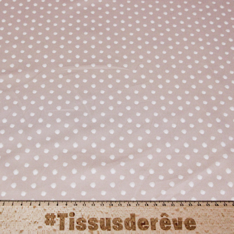 Satin coton & élasthanne - Pois...