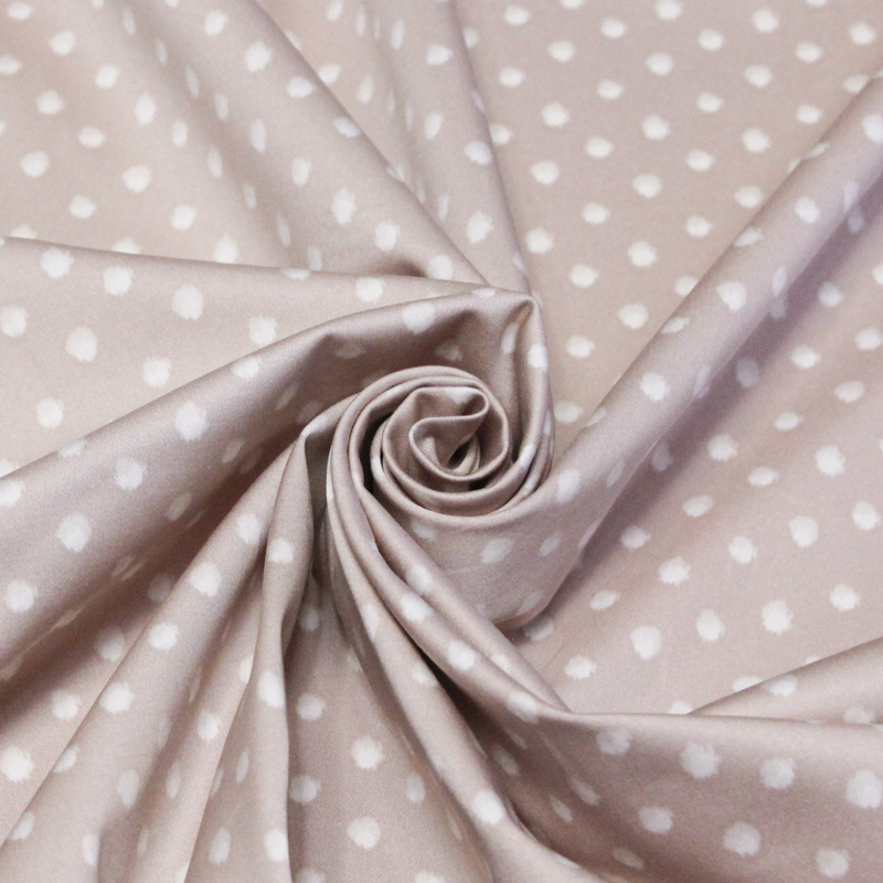 Satin coton & élasthanne - Pois...