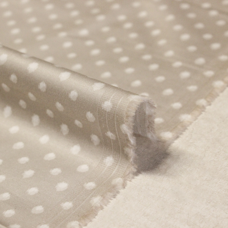 Satin coton & élasthanne - Pois...