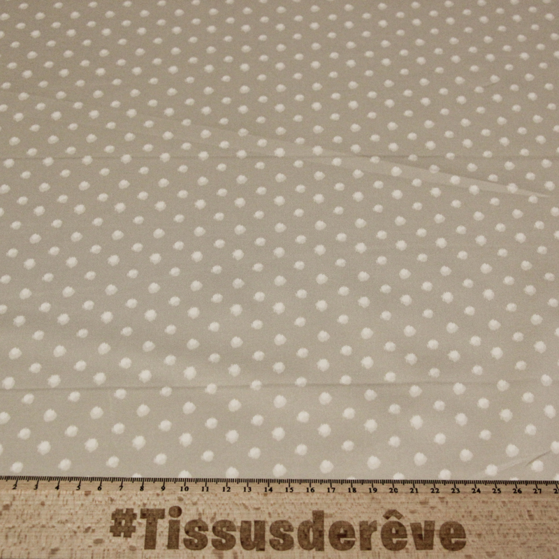 Satin coton & élasthanne - Pois...