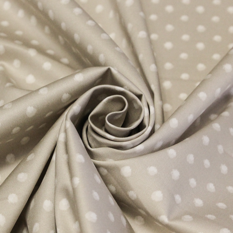 Satin coton & élasthanne - Pois...
