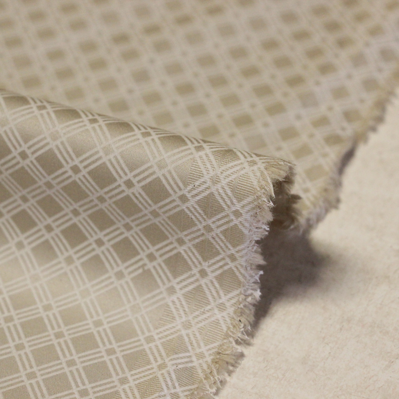 Satin coton & élasthanne - Carreaux...