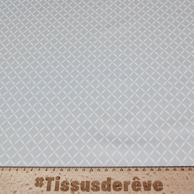 Satin coton & élasthanne - Losange...