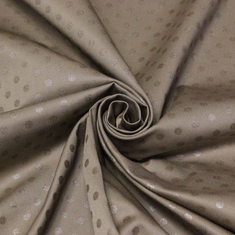 Gabardine coton & élasthanne - Pois...